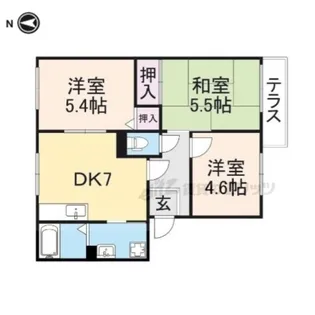 グランドゥールA・C【1階】の間取り