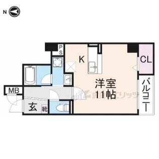 サンシャイン富雄駅前【401号室】の間取り