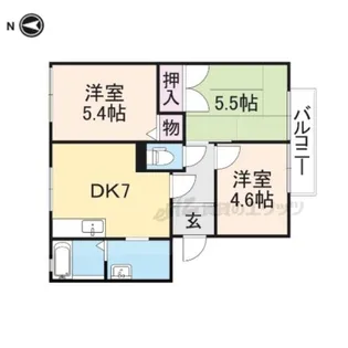 グランヒル ムカイ【201号室】の間取り