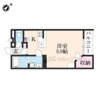 レオパレスメゾンイーストタウン【107号室】の間取り