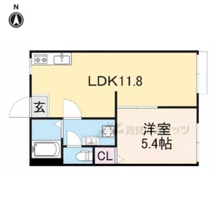 タウニィ箕山【2階】の間取り