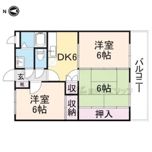 ユーミー吉田【202号室】の間取り