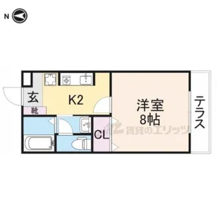 ハイツ浅霧【1階】の間取り