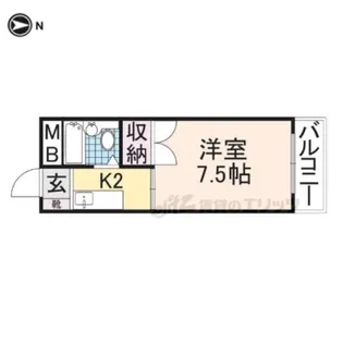 マルエスマンション【4階】の間取り