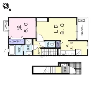 フォンテーヌ N??【2階】の間取り