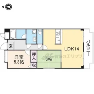 レジデンスコマイ【601号室】の間取り