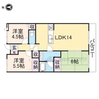 レジデンスコマイ【2階】の間取り