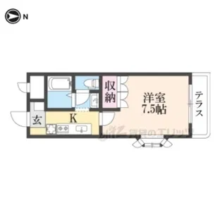 ノーブルコートN【1階】の間取り