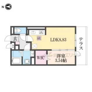アイル京都宇治西【1階】の間取り