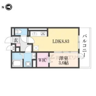 アイル京都宇治西【3階】の間取り