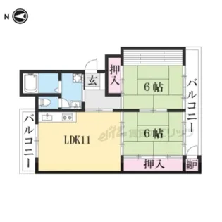 Casa辻久【303号室】の間取り