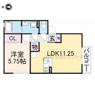 アンテレクテュエル【2階】の間取り
