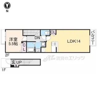 ジェルメ中山A【2階】の間取り