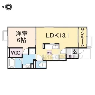 メル カノン1【1階】の間取り