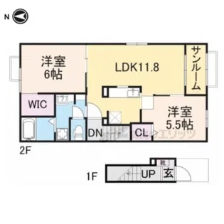メル カノン1【2階】の間取り