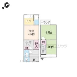 京都府京都市右京区梅津上田町【一戸建】の間取り