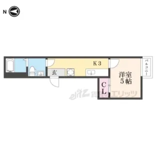 ベレーザ北大路【1階】の間取り