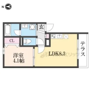ALEGRIA京都南【1階】の間取り
