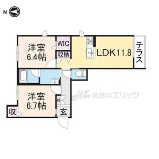 シャーメゾン シャルール【101号室】の間取り