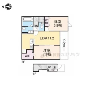 ラ・プランタン【2階】の間取り