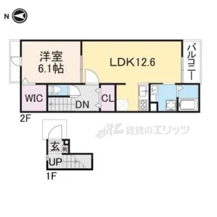 プリートカーサ【2階】の間取り