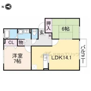 セントレ・デ・トゥース【2階】の間取り