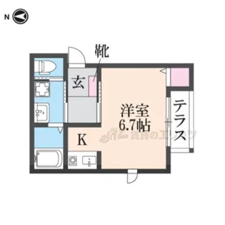 シャインメゾン長岡京【1階】の間取り