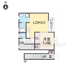 エスエスコーポ米原【202号室】の間取り