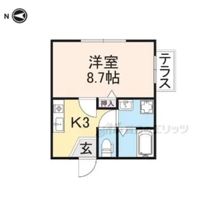 アーバンコート長浜【202号室】の間取り