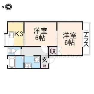 コーポラスみやび【102号室】の間取り