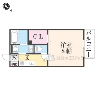 カーサフォンテB【2階】の間取り