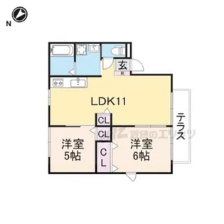 アン・ジュネス【202号室】の間取り