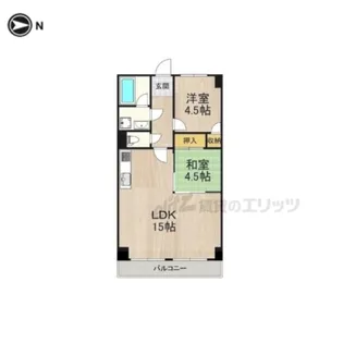 矢埜ハイツ【2階】の間取り