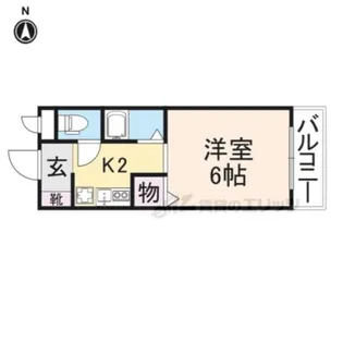 八木ロイヤルハイツ【4階】の間取り