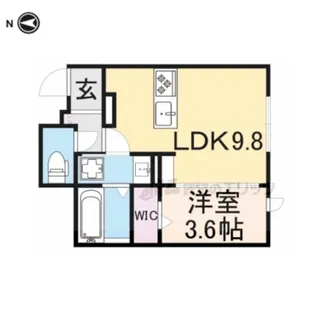 ラシーネ新大宮アクシス【1階】の間取り