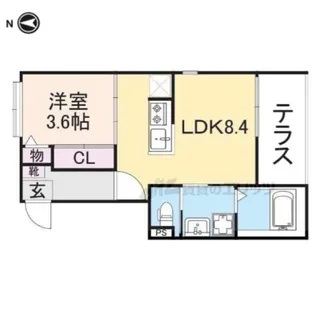 IMA Studios京都椥辻【2階】の間取り