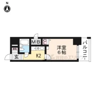 エスリード四条河原町1110【11階】の間取り