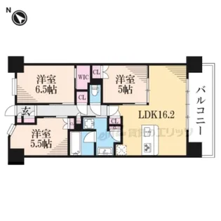 ブランズシティ南草津【6階】の間取り
