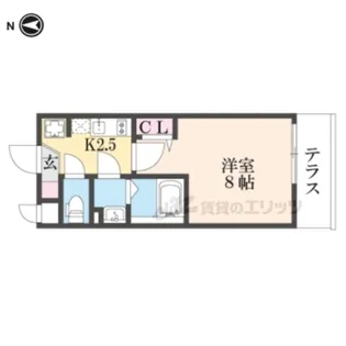 ネクスフィーダ二軒茶屋【205号室】の間取り