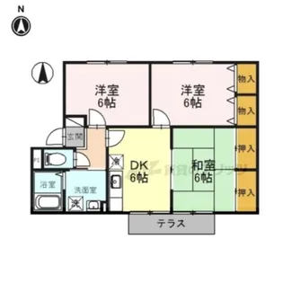 パセオアゼリオB棟【1階】の間取り