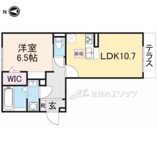クレアール西九条【1階】の間取り