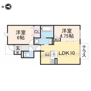 ドルチェヴィータ桜井【1階】の間取り