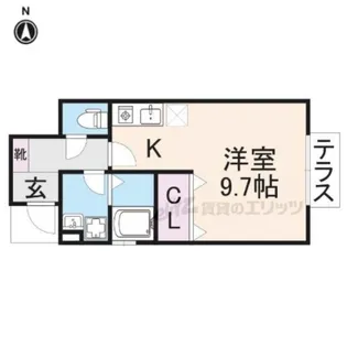 クレイドル奈良町【103号室】の間取り