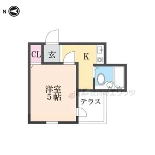 ミングルAP、星ヶ丘2番館【1G号室】の間取り