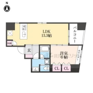 グーズベリー【601号室】の間取り