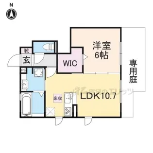 メゾンポワール大和八木【1階】の間取り