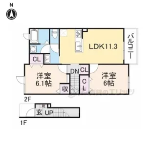 ヴァンセット アムール?【2階】の間取り