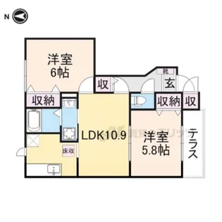 スタービレAB【1階】の間取り