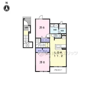 フォーシーズン【E201号室】の間取り
