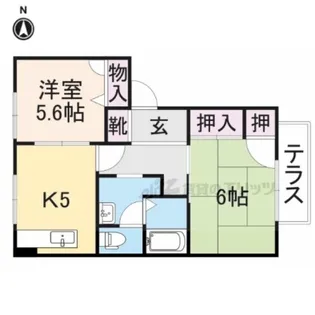 ファミーユ神之木B【102号室】の間取り